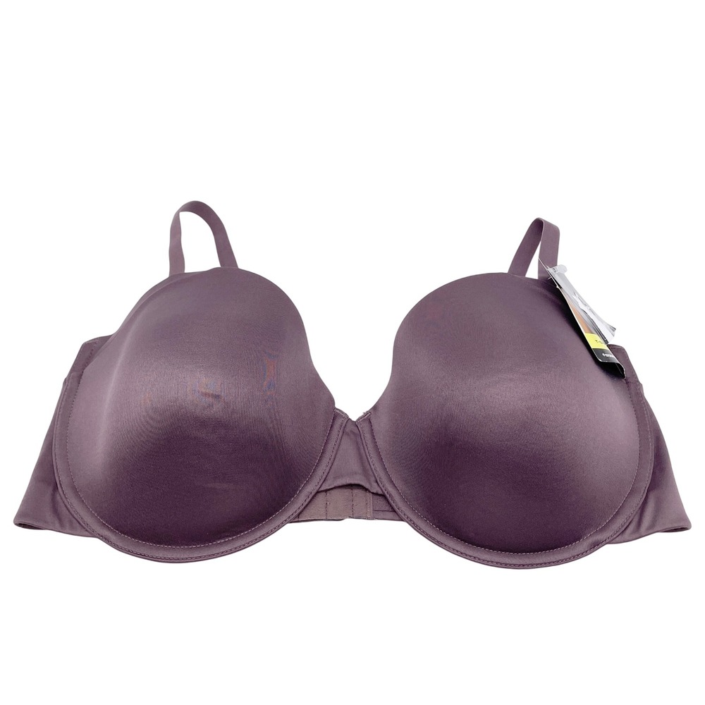 Maidenform Women's Plum Purple Side Smoothing T-Shirt‎ Strapless Bra Size 40D